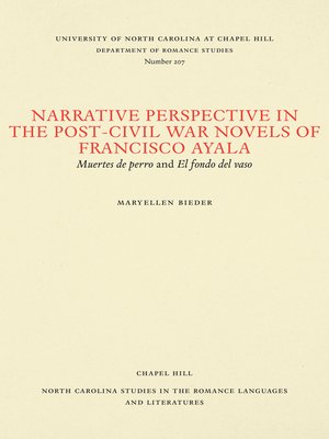 cover image of Narrative Perspective in the Post-Civil War Novels of Francisco Ayala